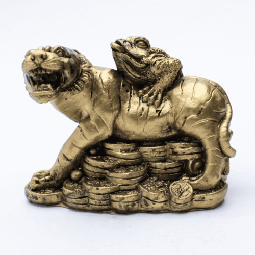 Tygr s třínohou žábou - soška Feng shui VADA VAD75