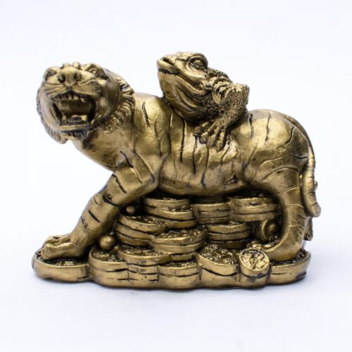 Tygr s třínohou žábou - soška Feng shui VADA VAD76