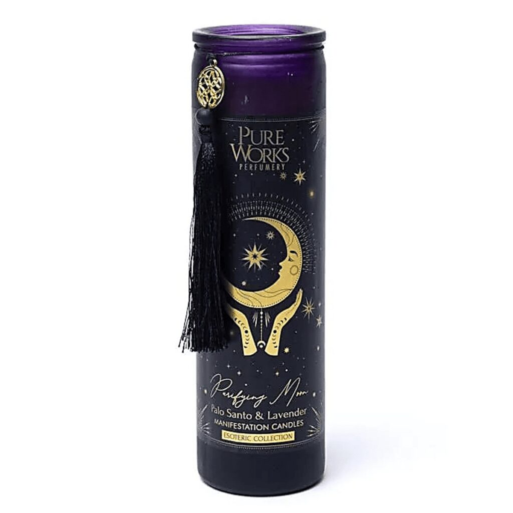Purifying Moon (Očistný měsíc) - palo santo a levandule - Manifestační svíčka
