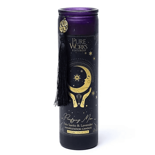Purifying Moon (Očistný měsíc) - palo santo a levandule - Manifestační svíčka