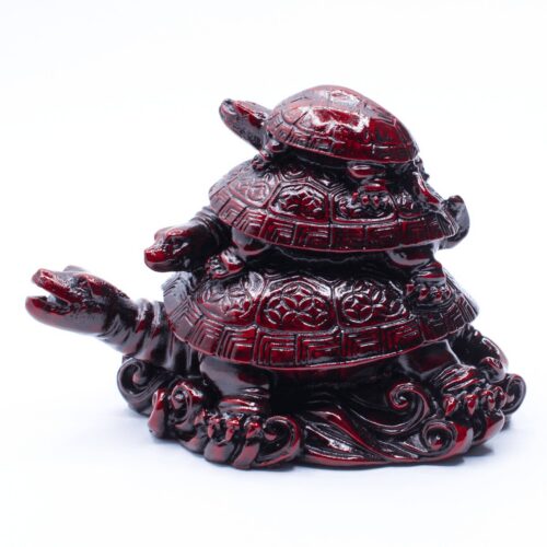 Želvy generací - soška Feng shui - vínová