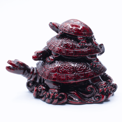 Želvy generací - soška Feng shui - vínová