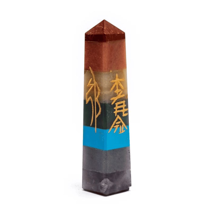 Mix minerálů - Reiki - Čakrový obelisk