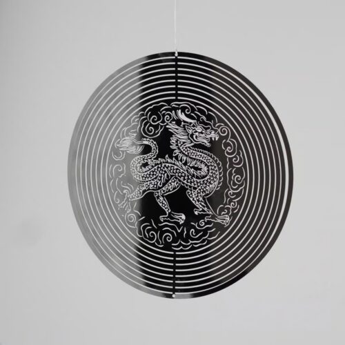 Drak – kovová spirála – Feng shui – malá