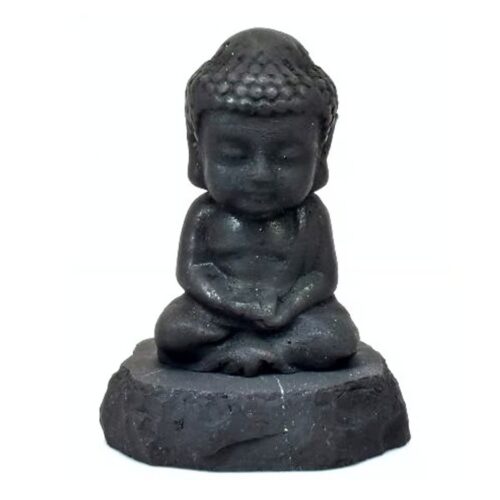 Šungit - Buddha dítě - soška Feng shui