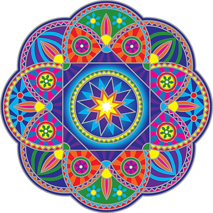 Slunce mandala - samolepka na sklo
