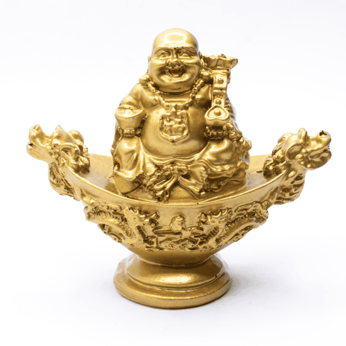 Buddha sedící na ingotu - soška feng shui - VADA VAD182