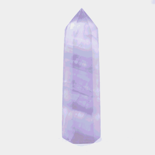 Fluorit - obelisk - tromlovaný kámen - FO44