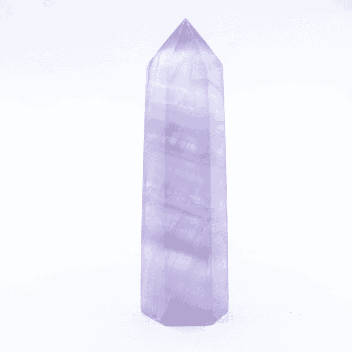 Fluorit - obelisk - tromlovaný kámen - FO44