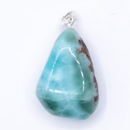 Larimar - tromlovaný kámen - stříbrný přívěsek LR135