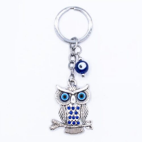 Alláhovo oko (Evil Eye) - sova - přívěsek na klíče
