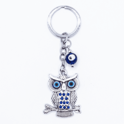 Alláhovo oko (Evil Eye) - sova - přívěsek na klíče