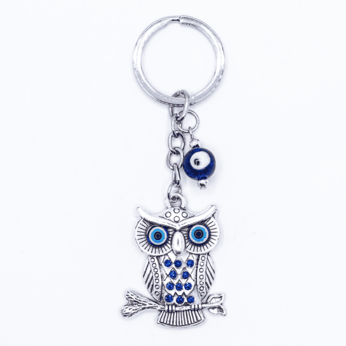 Alláhovo oko (Evil Eye) - sova - přívěsek na klíče