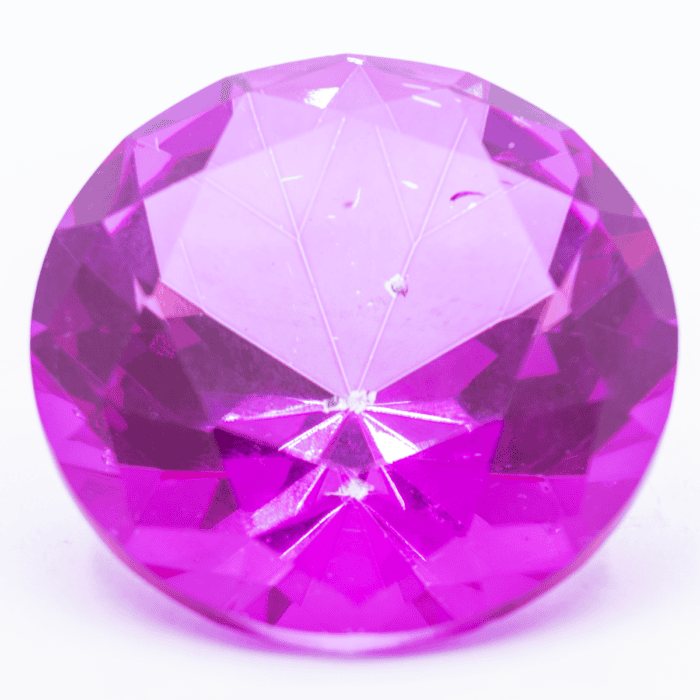 Diamant z křišťálového skla - feng shui - fuchsiový - VADA VAD209
