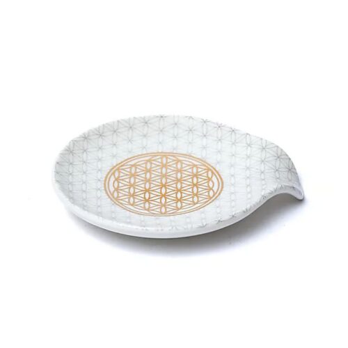 Květ života - talířek na čajové sáčky - porcelán