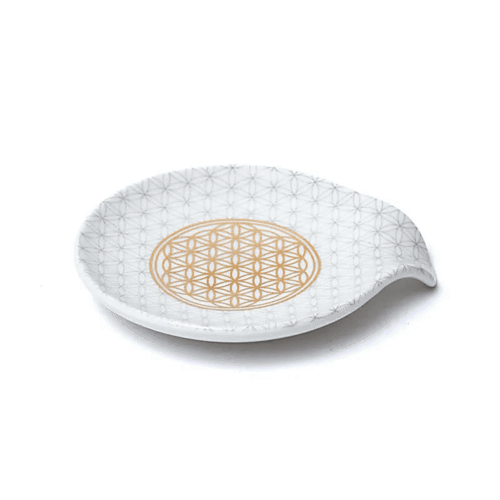 Květ života - talířek na čajové sáčky - porcelán