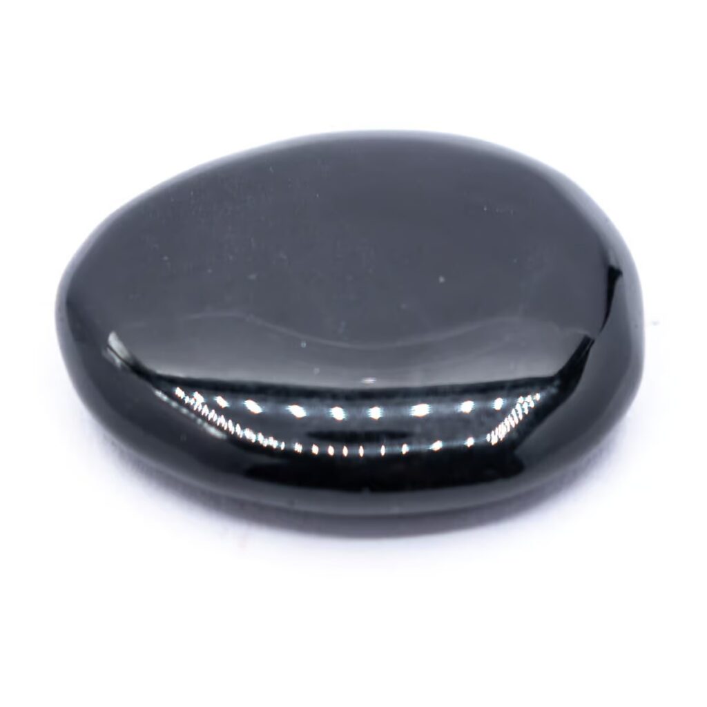 Obsidián černý - tromlovaná placička