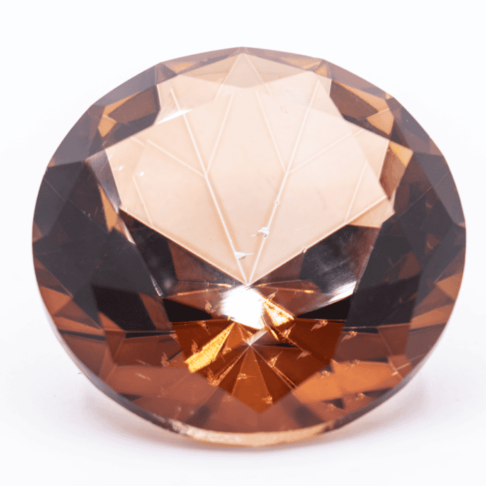 Diamant z křišťálového skla - feng shui - jantarový - VADA VAD233
