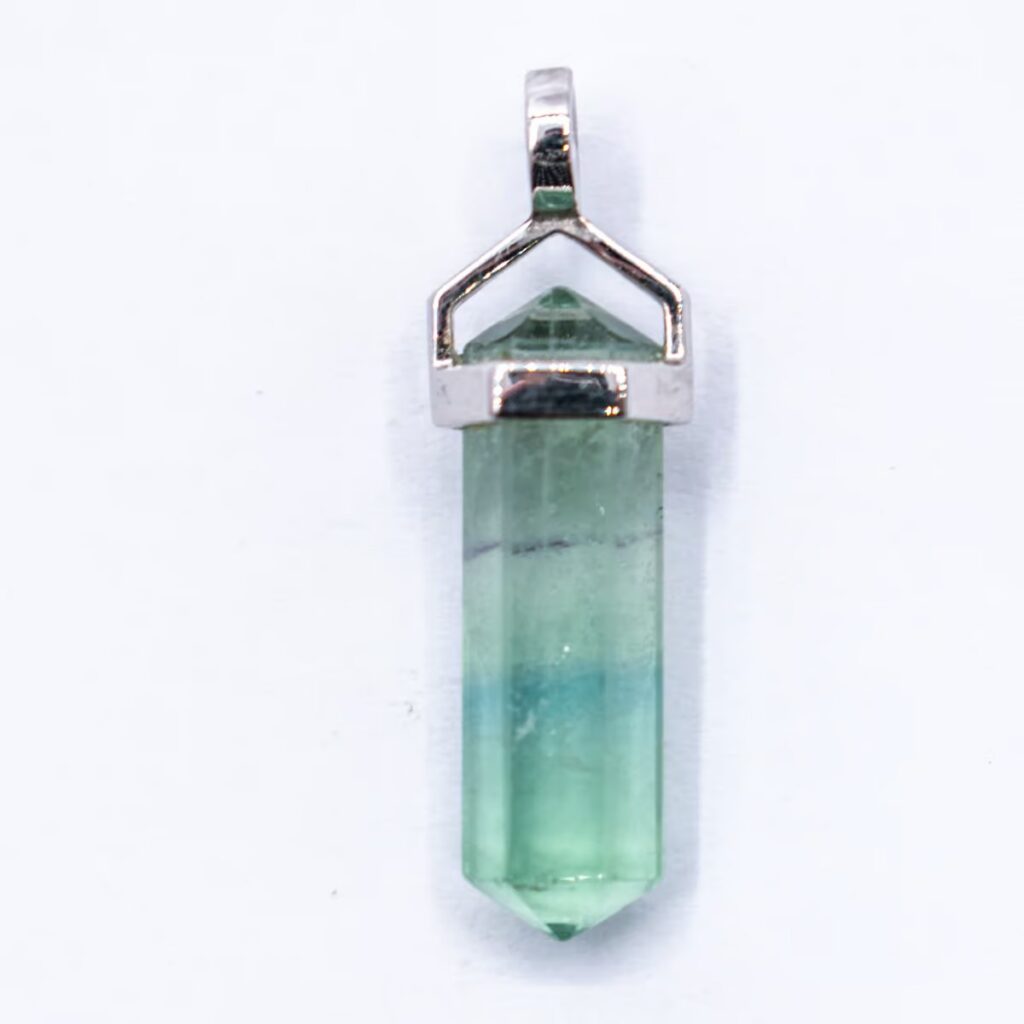 Fluorit - hrot - stříbrný přívěsek FPK9
