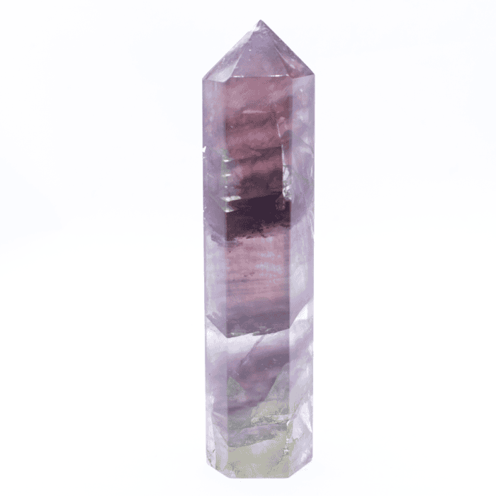 Fluorit - obelisk - tromlovaný kámen - FO46