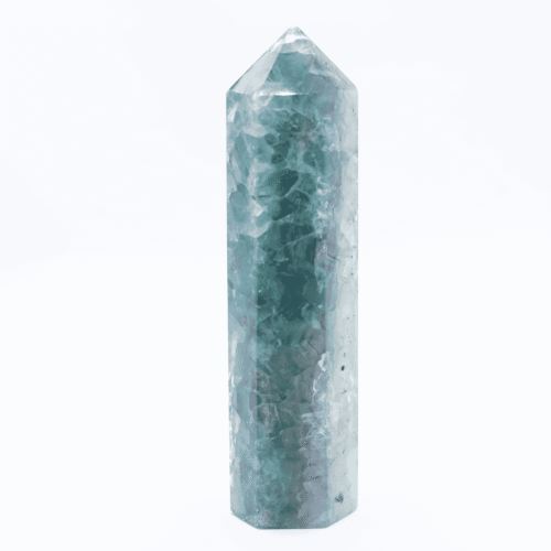Fluorit - obelisk - tromlovaný kámen - FO47