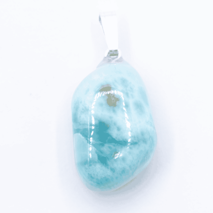 Larimar - tromlovaný kámen - stříbrný přívěsek LR163