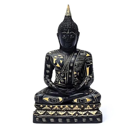 Meditující Buddha - soška Feng Shui - černá