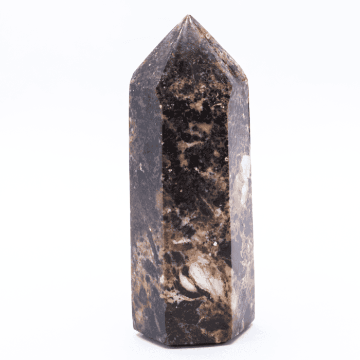 Opál tmavý - obelisk - tromlovaný kámen OT1
