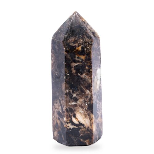 Opál tmavý – obelisk – tromlovaný kámen OT1