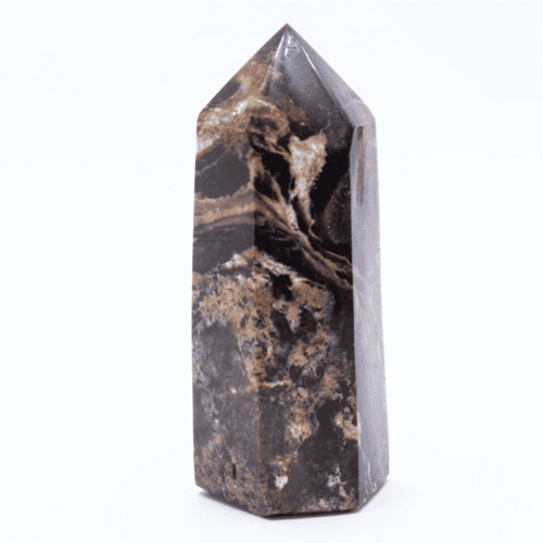 Opál tmavý - obelisk - tromlovaný kámen OT3