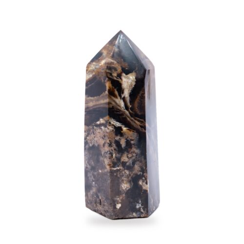 Opál tmavý - obelisk - tromlovaný kámen OT3