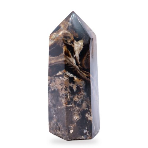 Opál tmavý – obelisk – tromlovaný kámen OT3