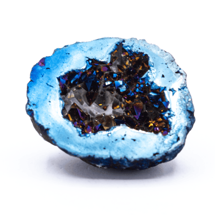 Aqua aura - geoda - modrá