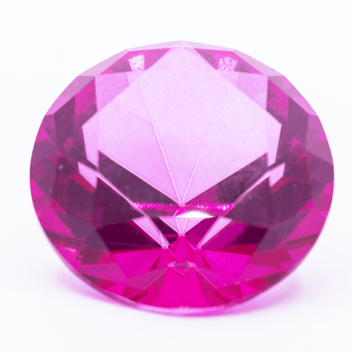 Diamant z křišťálového skla - feng shui - fuchsiový – VADA VAD278