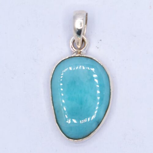 Larimar - tromlovaný kámen - stříbrný přívěsek LR174