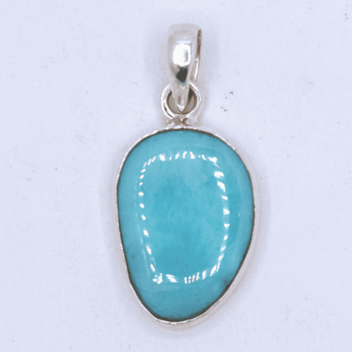Larimar - tromlovaný kámen - stříbrný přívěsek LR174