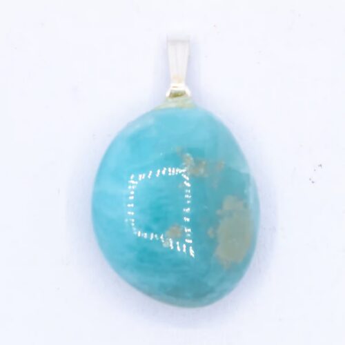 Larimar - tromlovaný kámen - stříbrný přívěsek LR176