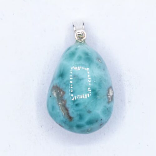 Larimar - tromlovaný kámen - stříbrný přívěsek LR179