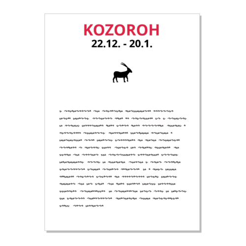 Kozoroh - kartička