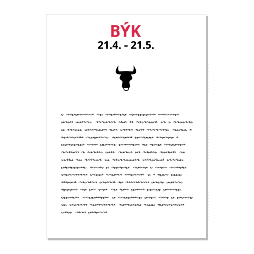 Býk - kartička