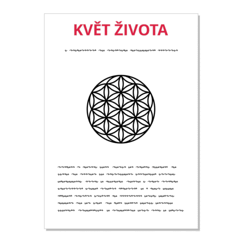 Květ života - kartička