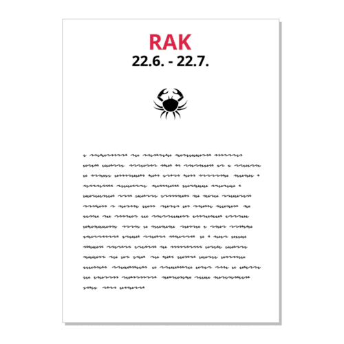 Rak - kartička