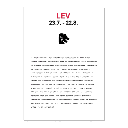 Lev - kartička