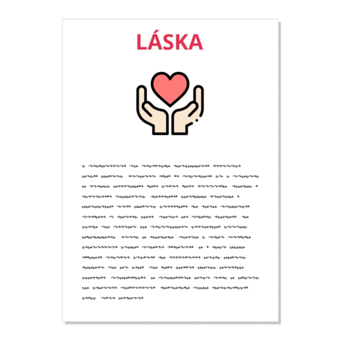 Láska - kartička