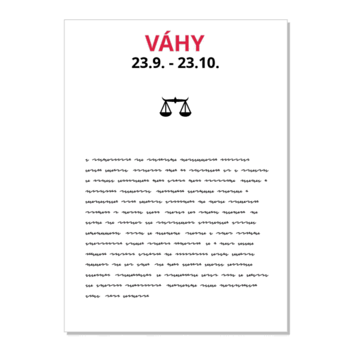 Váhy - kartička