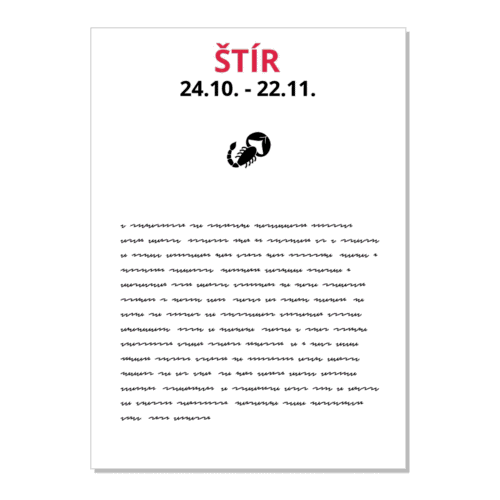 Štír - kartička