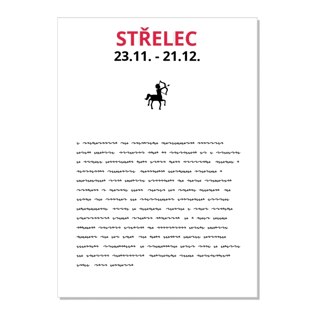 Střelec - kartička