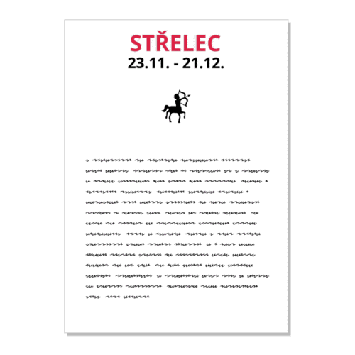 Střelec - kartička