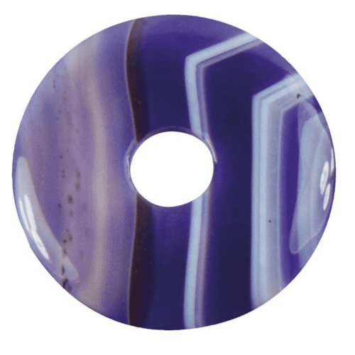 Achát - donut - fialový