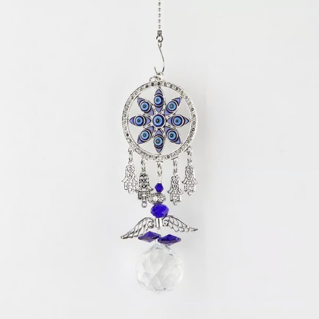 Alláhovo oko (Evil Eye) - Mandala - křišťálový závěs
